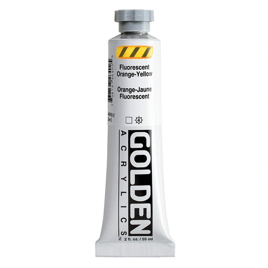 Golden Heavy Body Acrylic 59ml Fluorescent Orange-Yellow