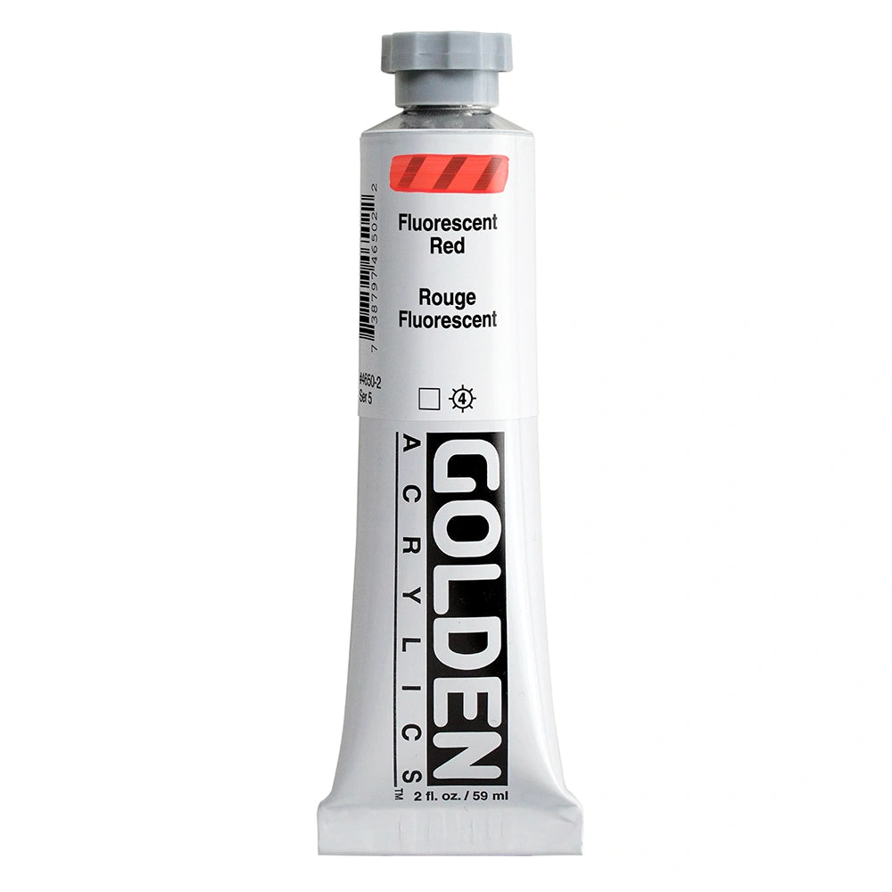 Golden Heavy Body Acrylic 59ml Fluorescent Red