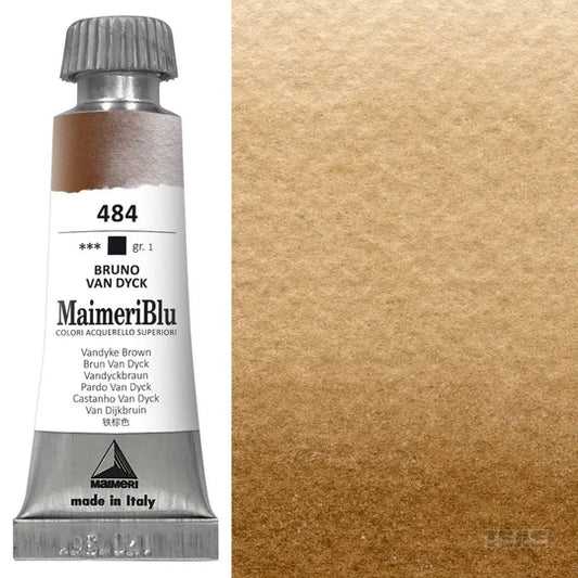 Maimeri Blu Watercolour 12ml Series 1 Vandyke Brown 484