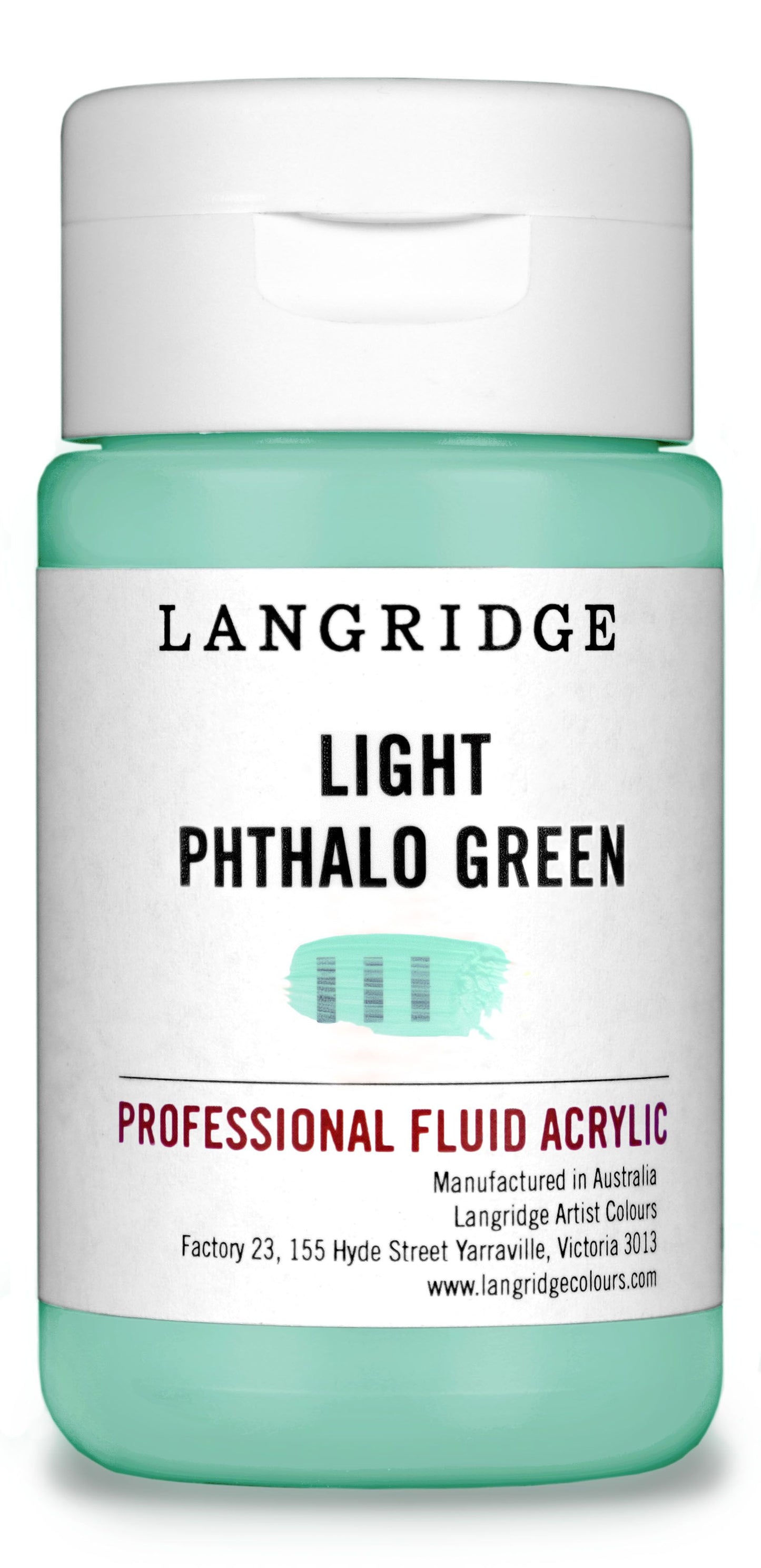 Langridge Fluid Acrylic 125ml Series 1 Light Phthalo Green