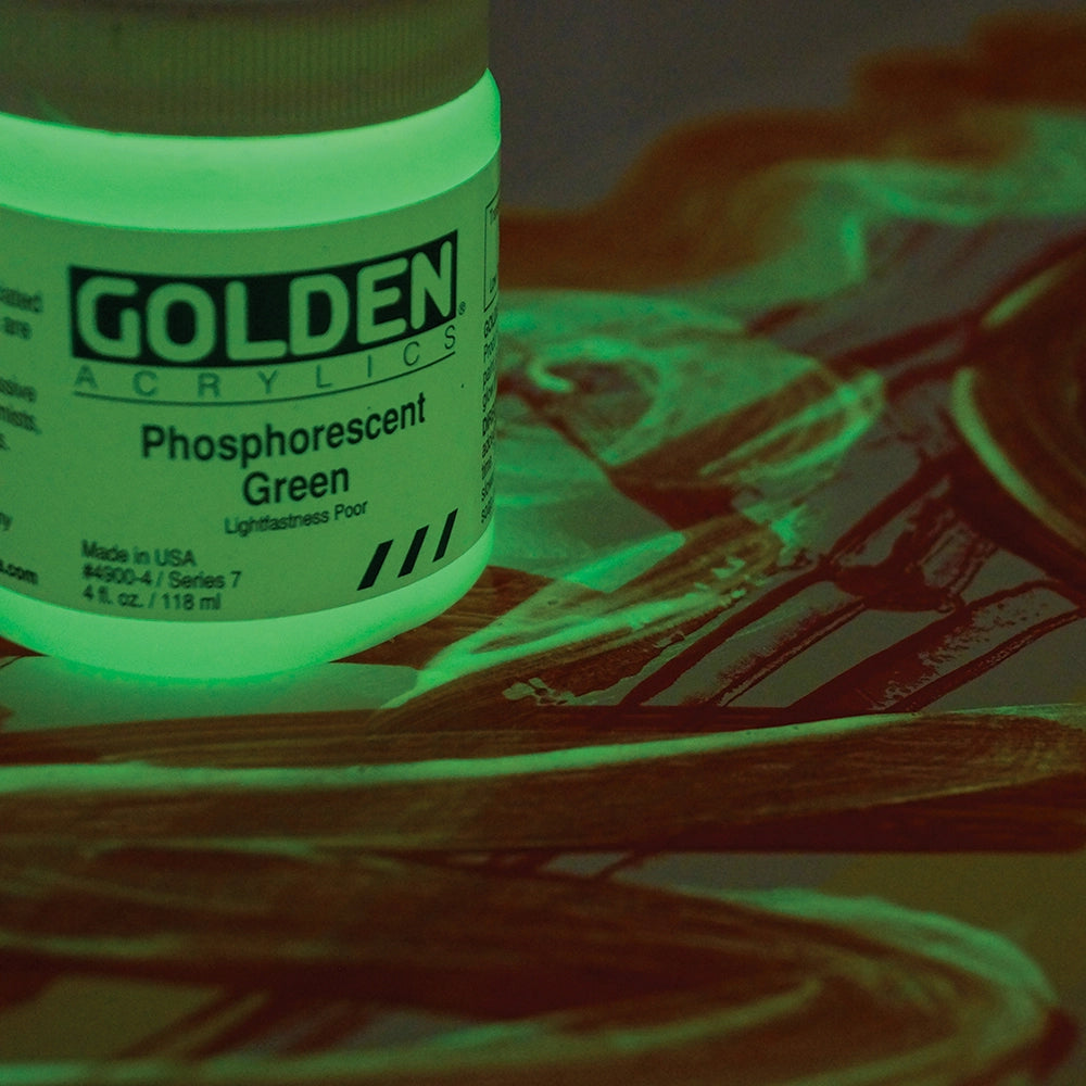 Golden Heavy Body Acrylic 473ml Phosphorescent Green