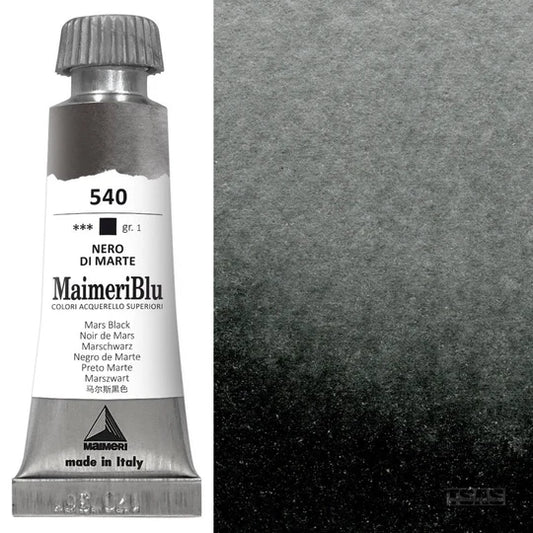Maimeri Blu Watercolour 12ml Series 1 Mars Black 540