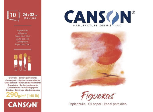 Canson Figueras 290 Canvas Oil Paper Pad 24 x 33cm