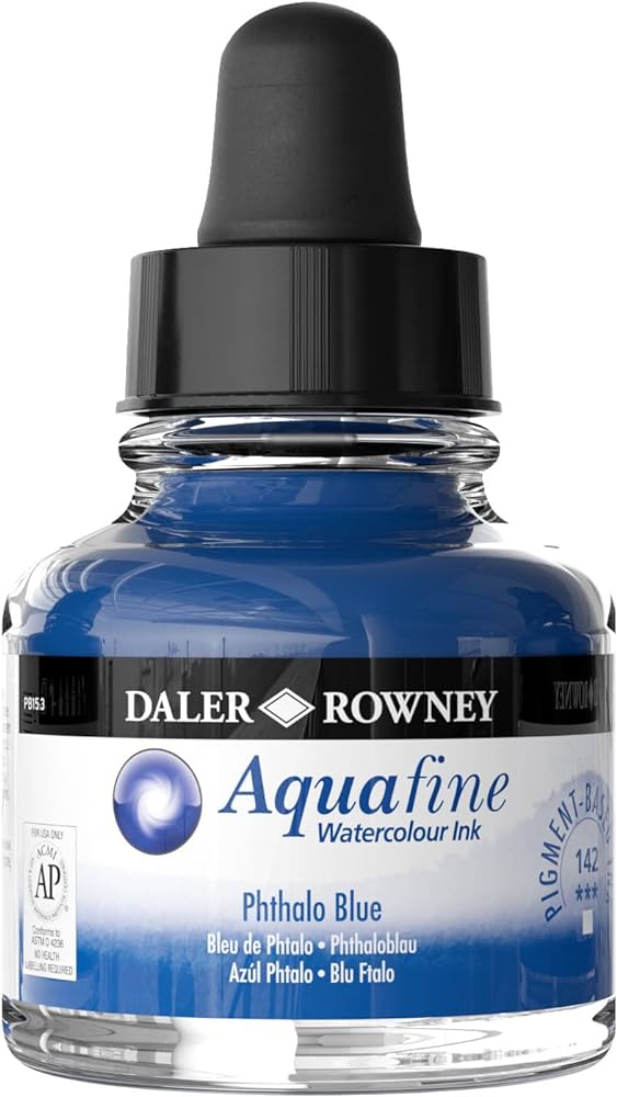 Daler Aquafine Ink 29.5ml 142 Phthalo Blue