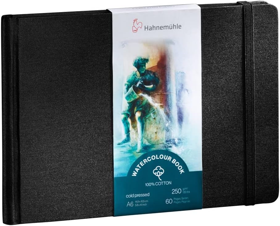 Hahnemuhle Watercolour Book Landscape 250 gsm A5 30 Sheets - 100% Cotton Cold Pressed