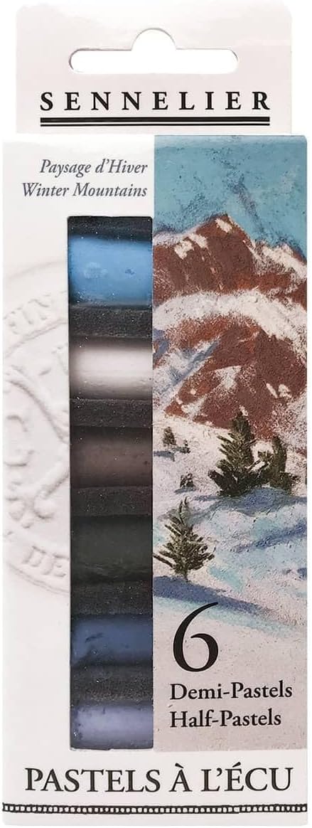 Sennelier 6 Half Soft Pastel Winter Mountains set