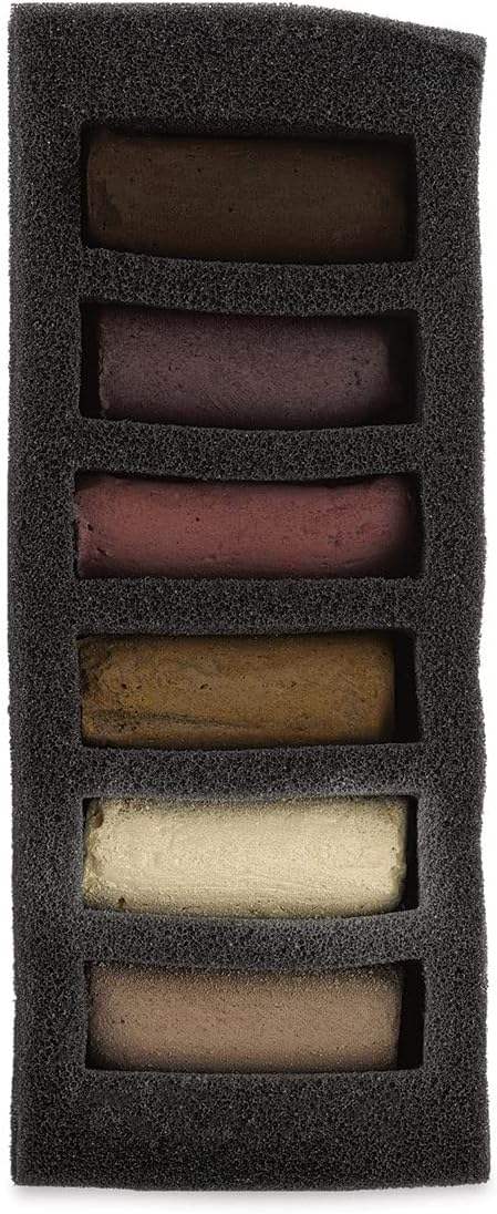 Sennelier 6 Half Soft Pastel Dark Skin Tones set