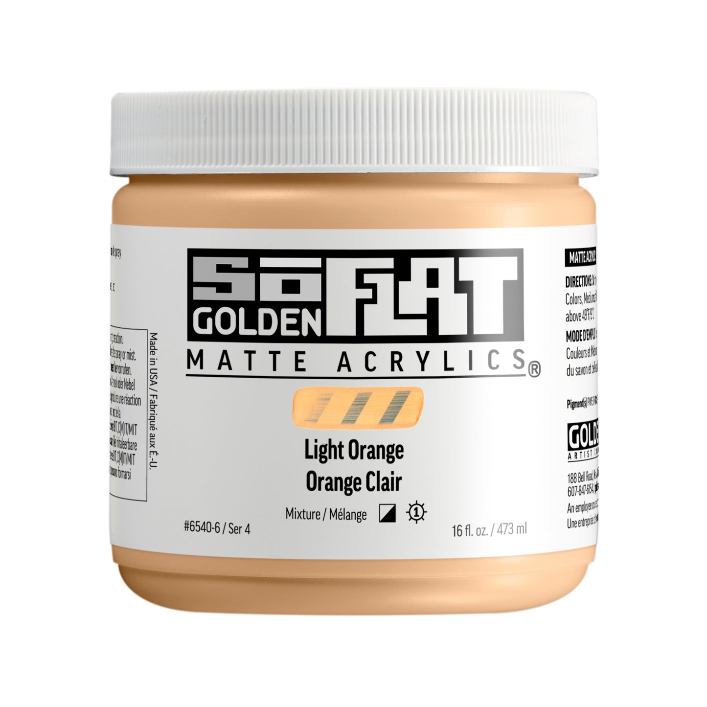 Golden SoFlat 473ml Light Orange