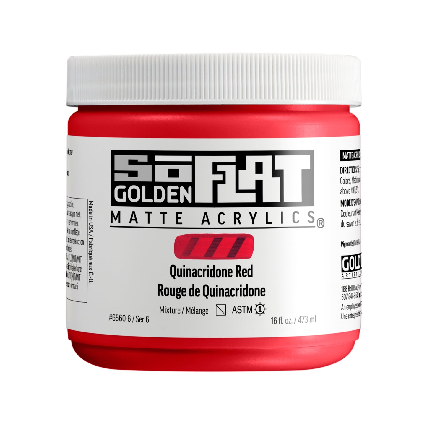 Golden SoFlat 473ml Quinacridone Red