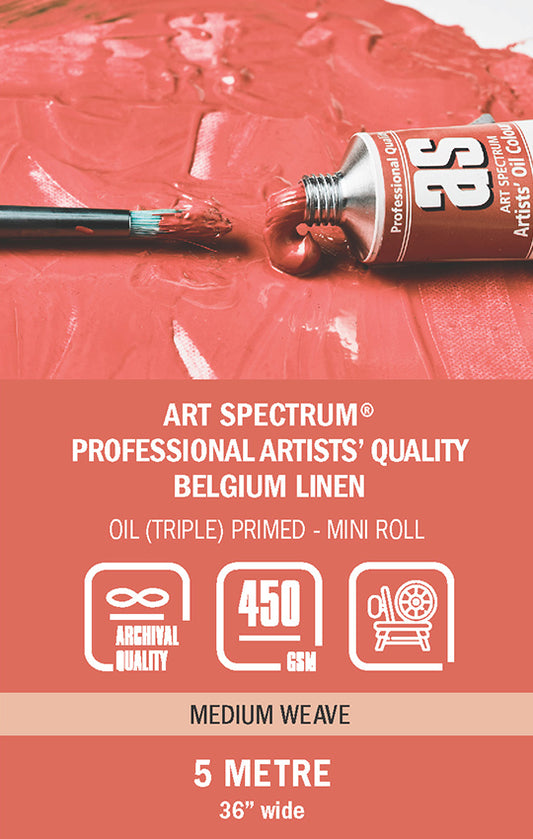Art Spectrum Belgium Oil Triple Primed Linen Roll 450gsm 36" x 5m