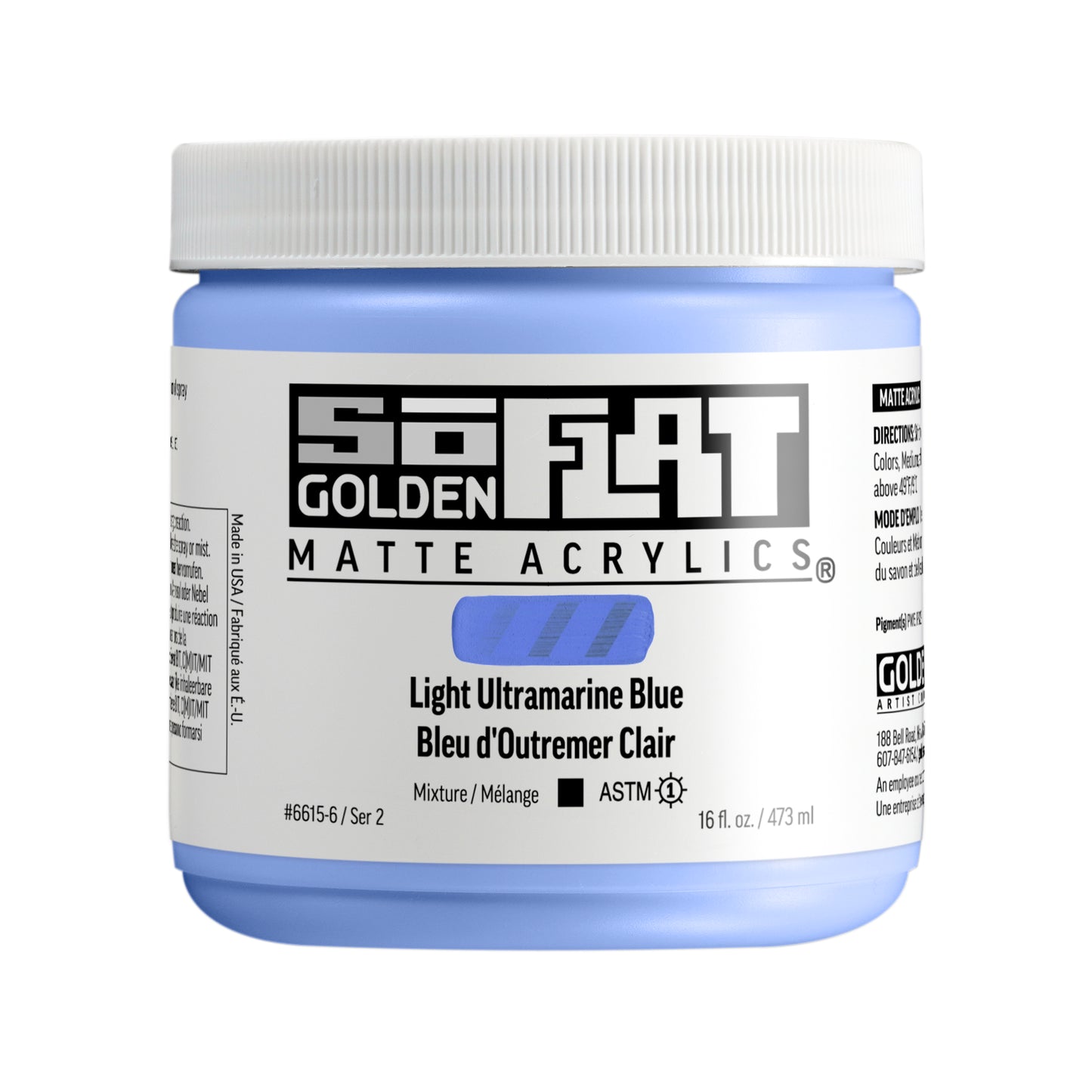 Golden SoFlat 473ml Light Ultramarine Blue