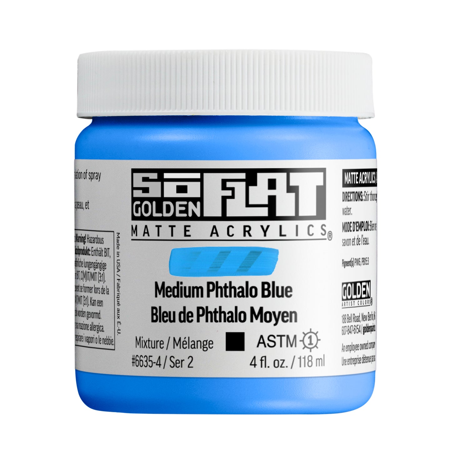 Golden SoFlat 118ml Medium Phthalo Blue