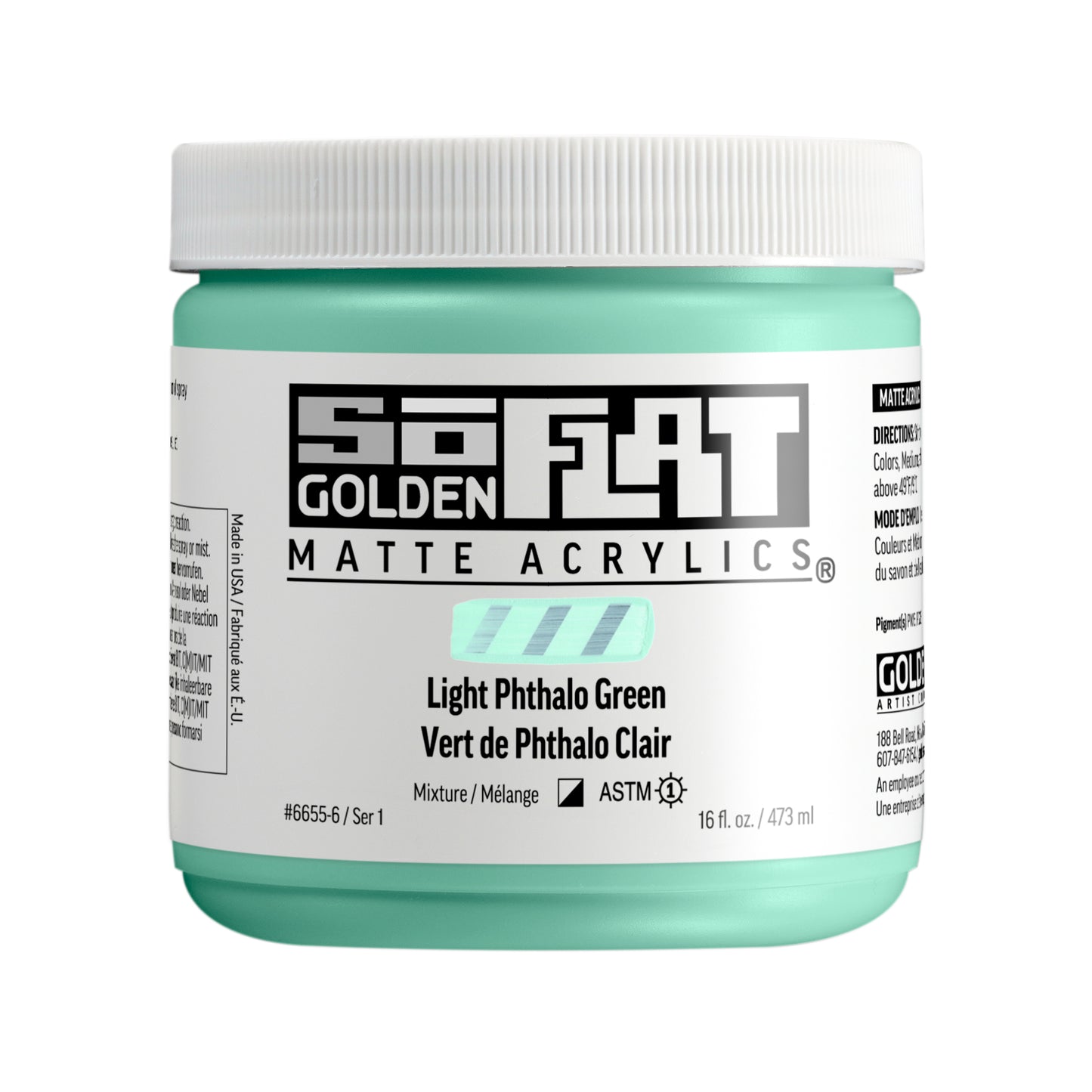 Golden SoFlat 473ml Light Phthalo Green