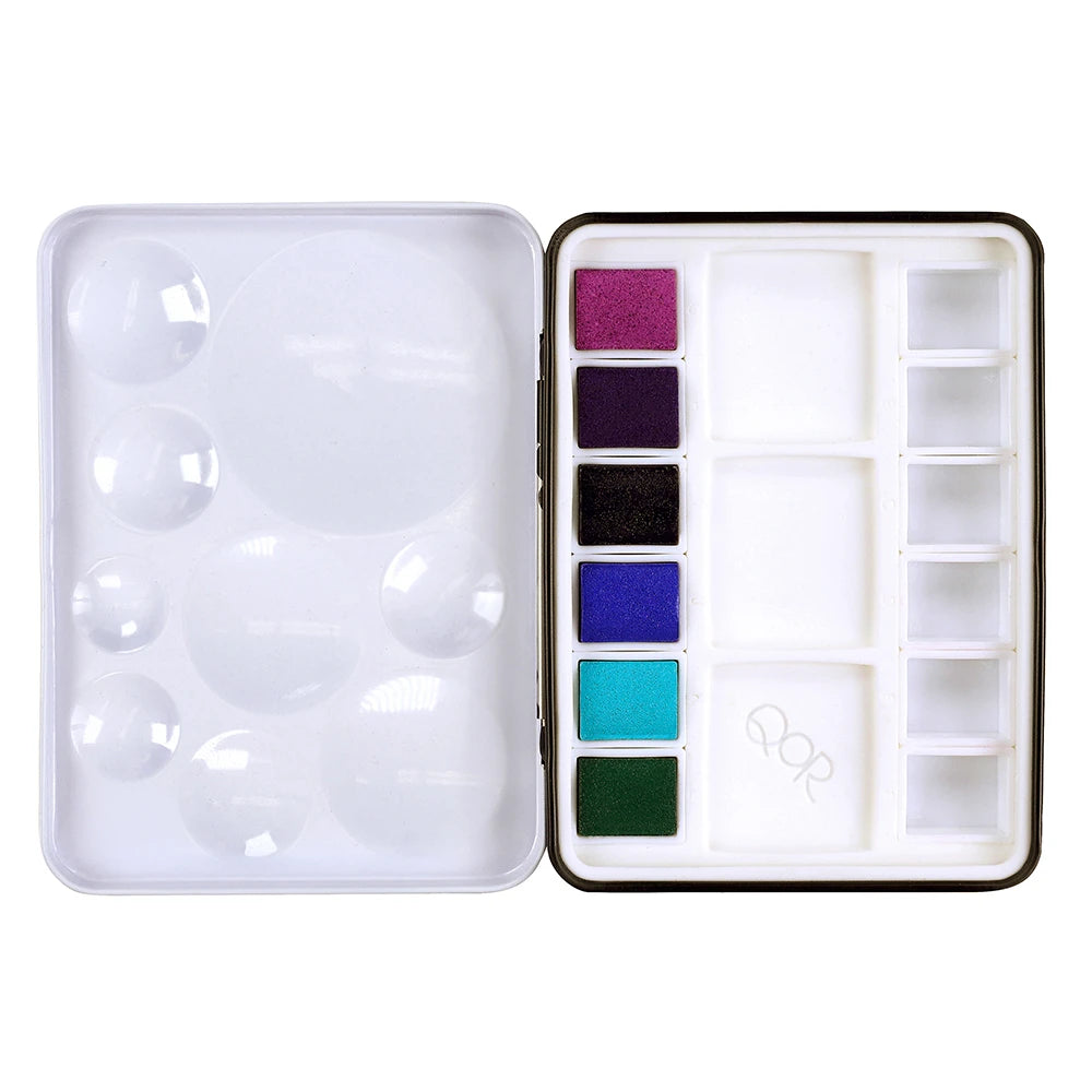 QoR Watercolor Granulators Half Pan Set 6