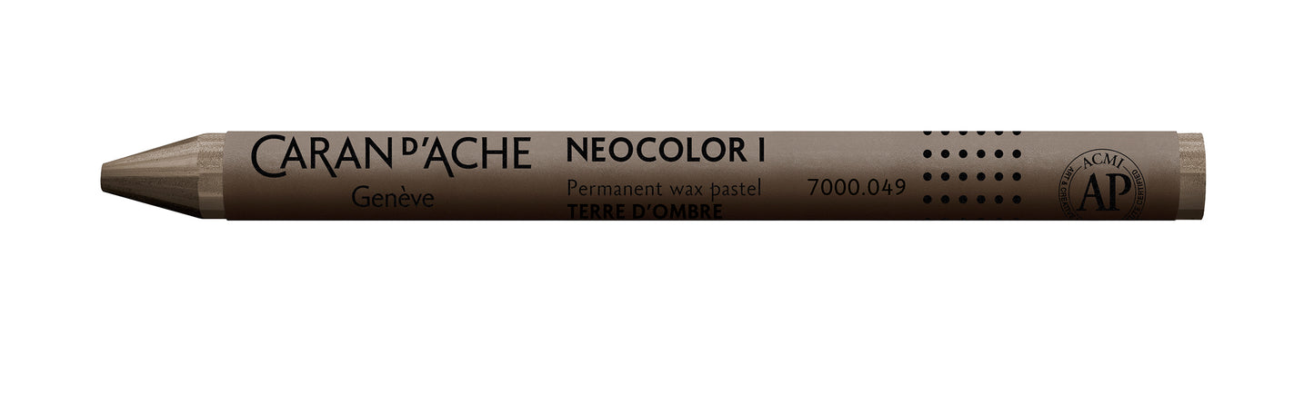 Caran d'Ache Neocolor I Wax Oil Pastel 049 Raw Umber