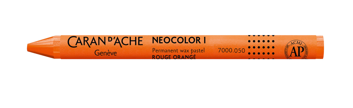 Caran d'Ache Neocolor I Wax Oil Pastel 050 Flame Red