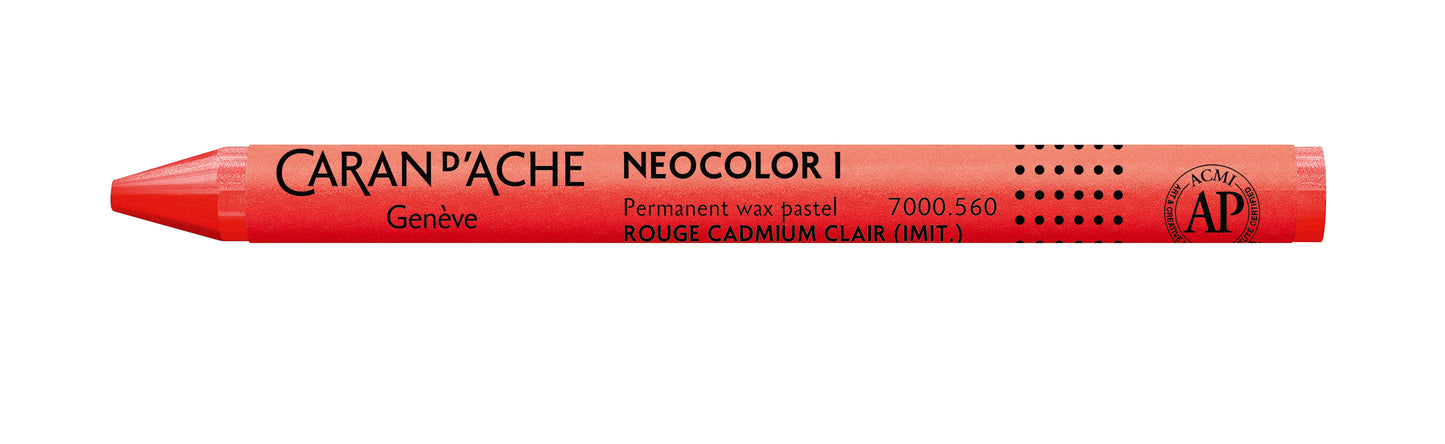 Caran d'Ache Neocolor I Wax Oil Pastel 560 Light Cadmium Red