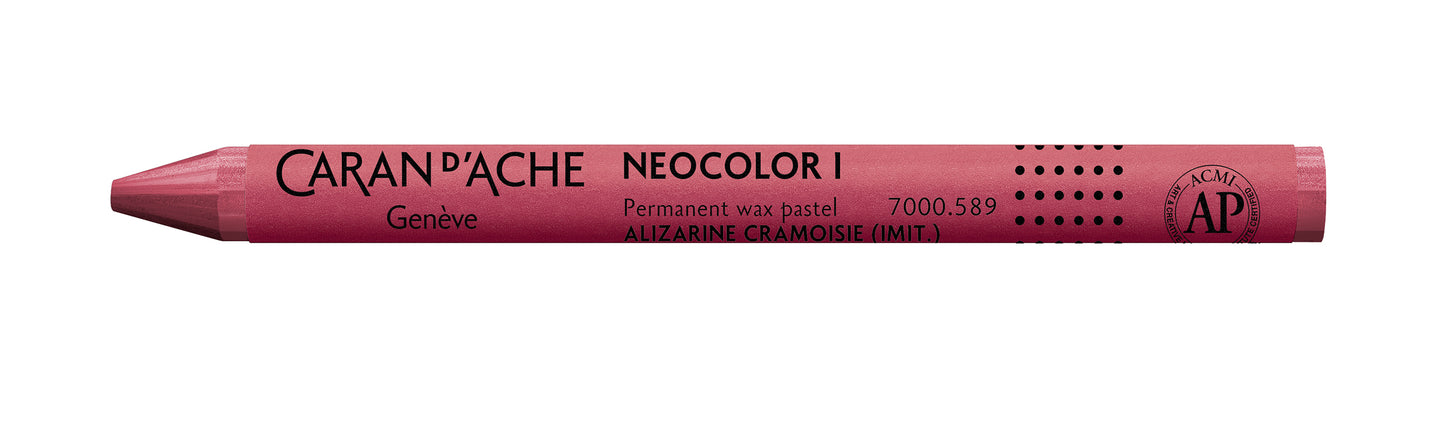 Caran d'Ache Neocolor I Wax Oil Pastel 589 Crimson Alizarin Hue