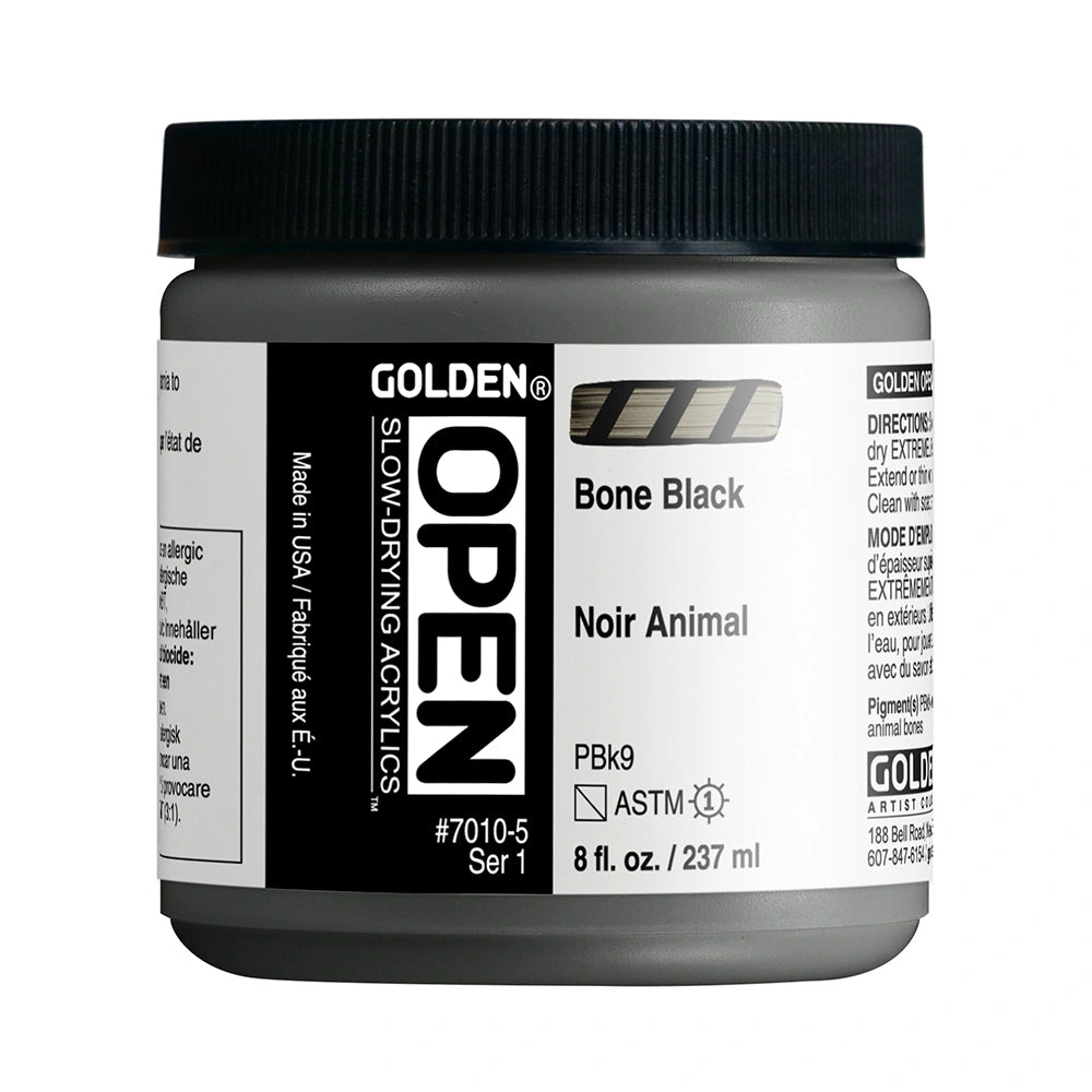 Golden Open Acrylics 237ml Bone Black