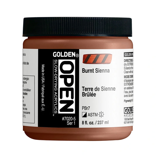 Golden Open Acrylics 237ml Burnt Sienna