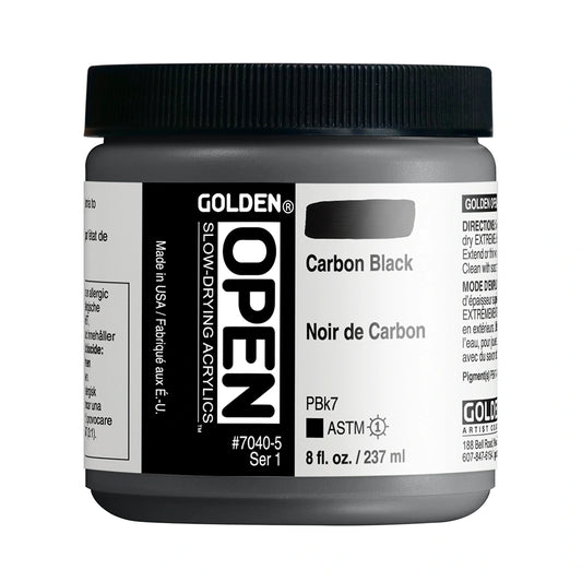 Golden Open Acrylics 237ml Carbon Black