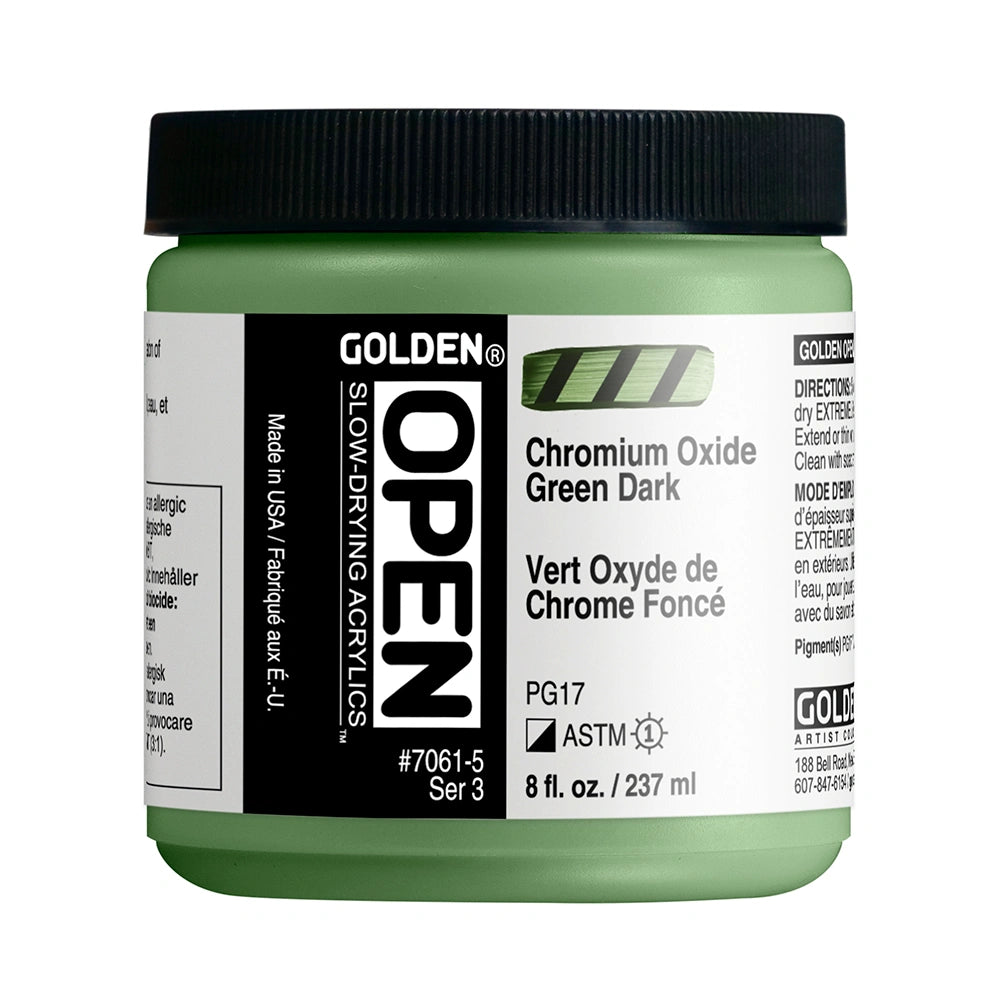 Golden Open Acrylics 237ml Chromium Green Oxide Dark