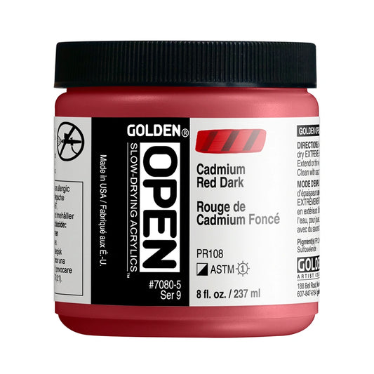 Golden Open Acrylics 237ml Cadmium Red Dark