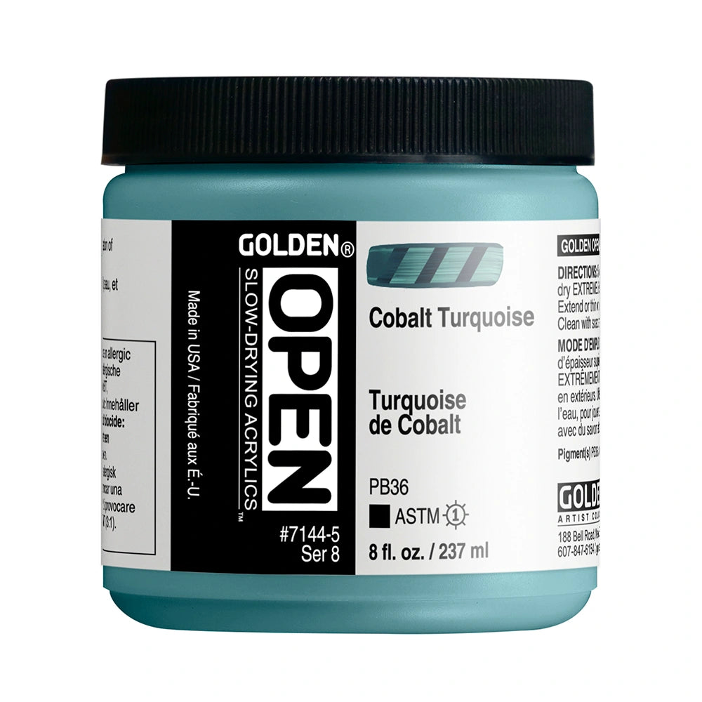 Golden Open Acrylics 237ml Cobalt Turquois