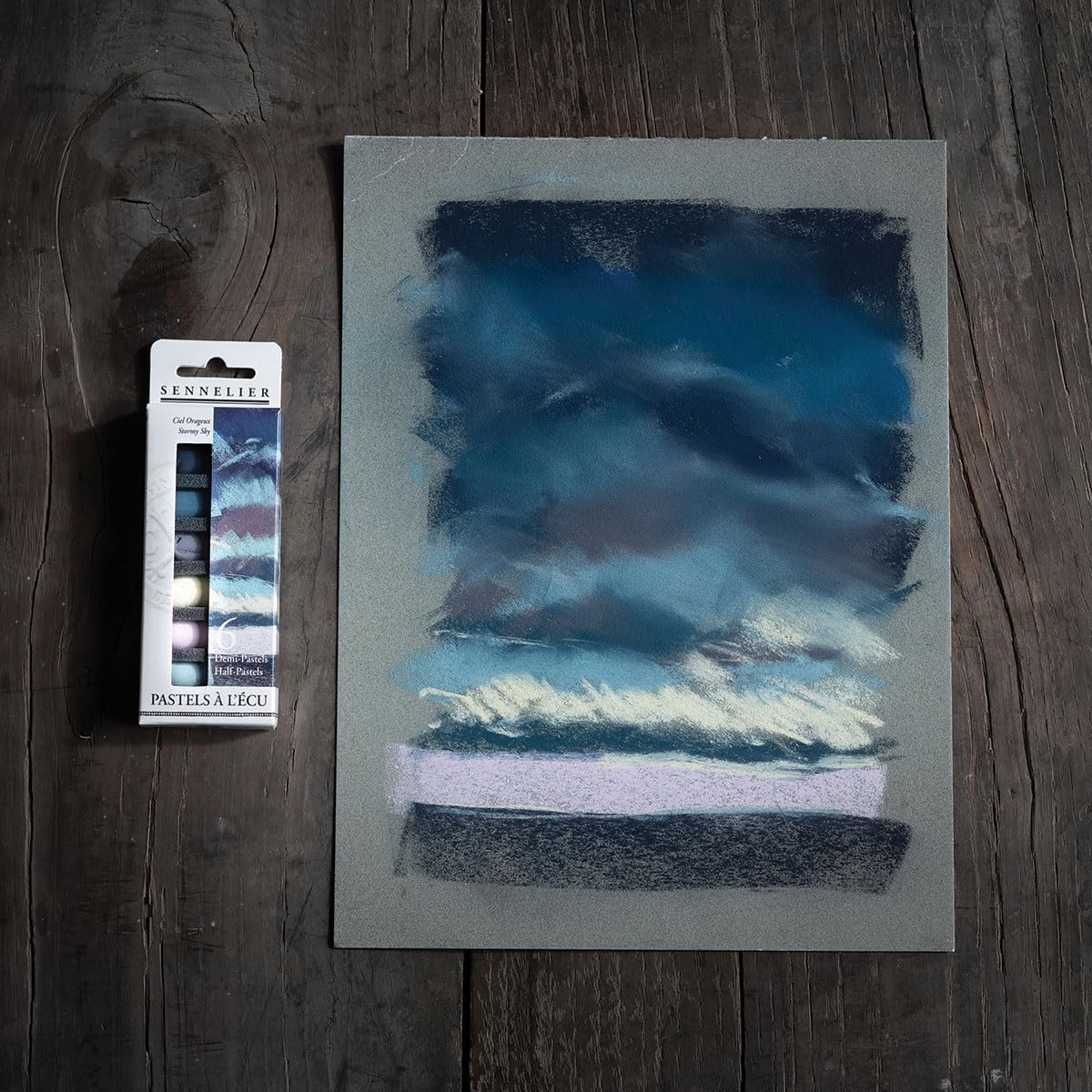 Sennelier 6 Half Soft Pastel Stormy Sky set