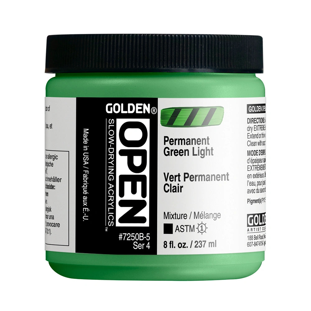 Golden Open Acrylics 237ml Permanent Green Light