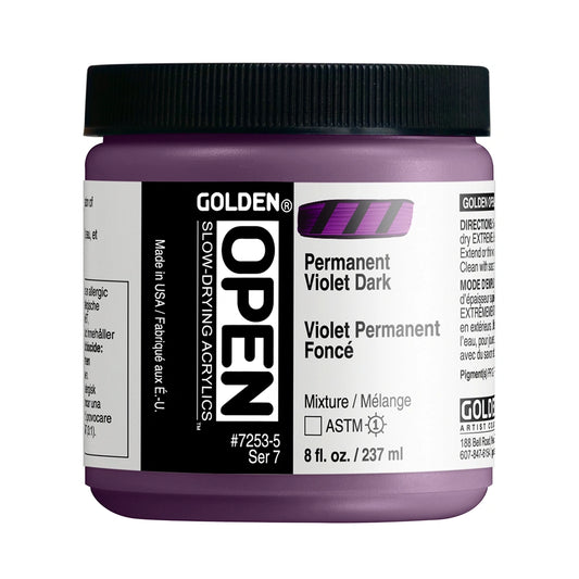 Golden Open Acrylics 237ml Permanent Violet Dark