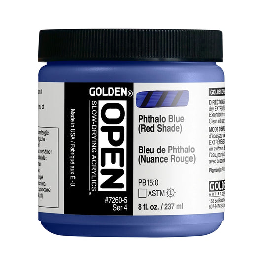 Golden Open Acrylics 237ml Phthalo Blue (Red Shade)