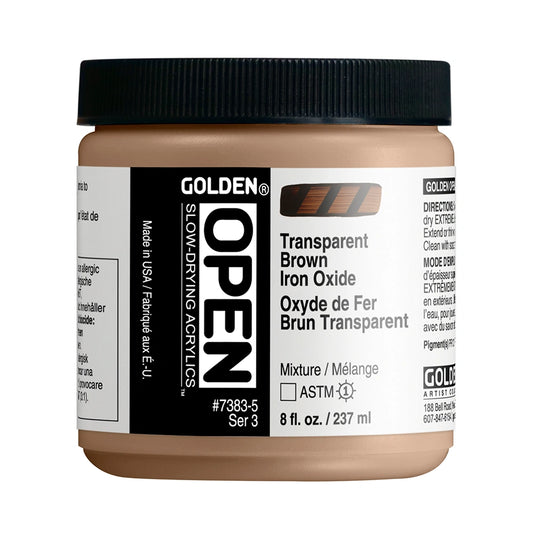 Golden Open Acrylics 237ml Transparent Brown Iron Oxide