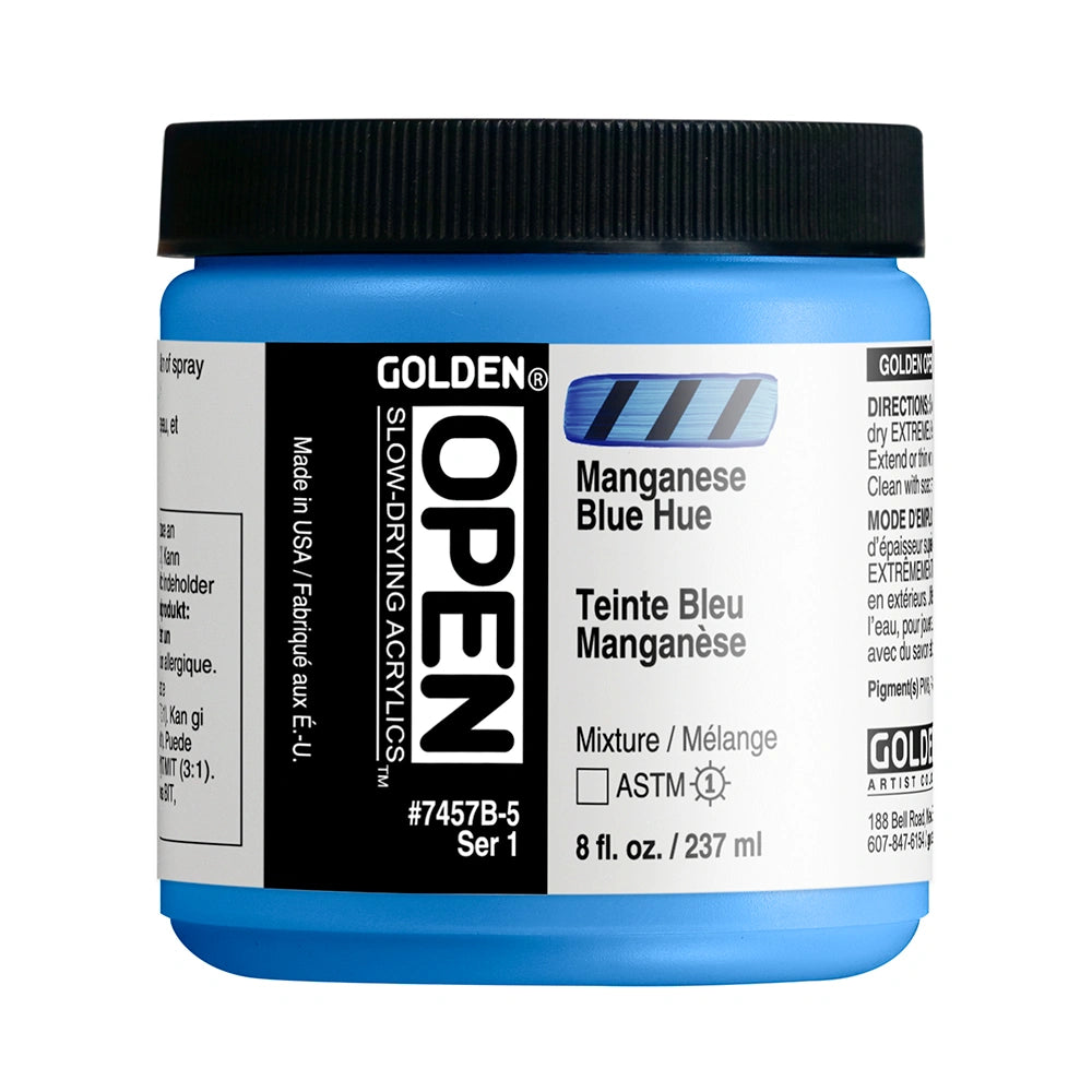 Golden Open Acrylics 237ml Manganese Blue Hue