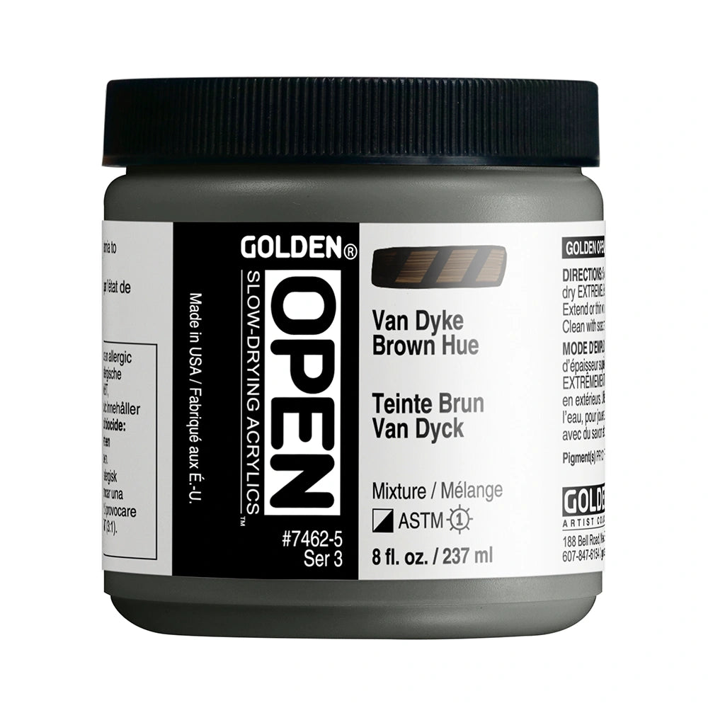 Golden Open Acrylics 237ml Van Dyke Brown Hue