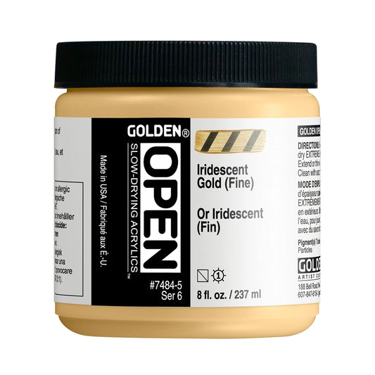 Golden Open Acrylics 237ml Iridescent Gold (Fine)