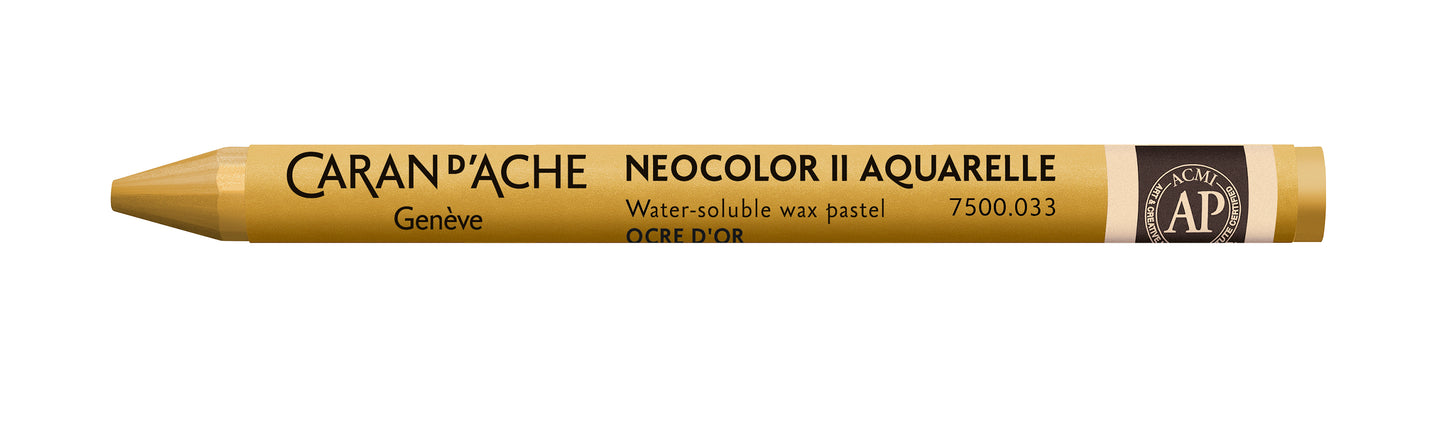 Caran d'Ache Neocolor II Water-Soluble Wax Pastel 033 Golden Ochre