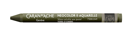Caran d'Ache Neocolor II Water-Soluble Wax Pastel 049 Raw Umber
