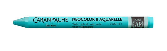 Caran d'Ache Neocolor II Water-Soluble Wax Pastel 191 Turquoise Green