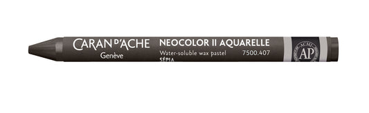Caran d'Ache Neocolor II Water-Soluble Wax Pastel 407 Sepia