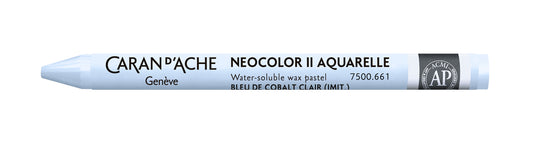 Caran d'Ache Neocolor II Water-Soluble Wax Pastel 661 Light Cobalt Blue (Hue)