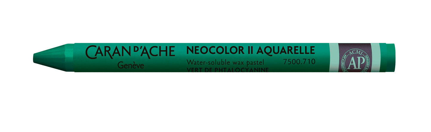Caran d'Ache Neocolor II Water-Soluble Wax Pastel 710 Phthalo Green