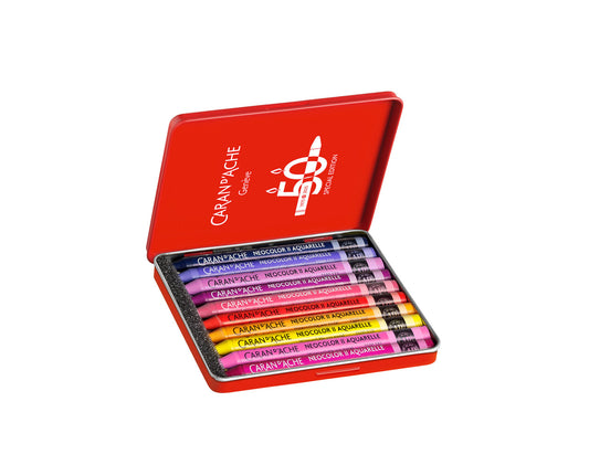 Caran d'Ache Neocolor II Water-Soluble Wax Pastel Special Edition Tin 10 Pop