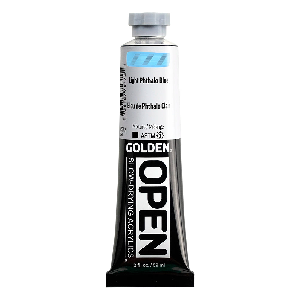 Golden Open Acrylics 59ml Light Phthalo Blue