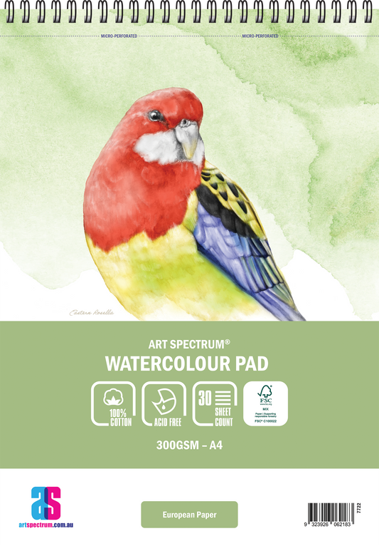 Art Spectrum Watercolour Spiral Pad 300gsm A4 - 100% Cotton