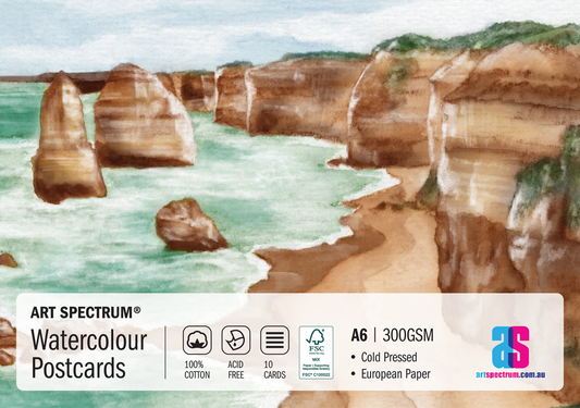 Art Spectrum Watercolour Postcards A6 300gsm Cold Press 10 Cards