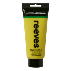 Reeves Acrylic Colour 200ml Lemon Yellow