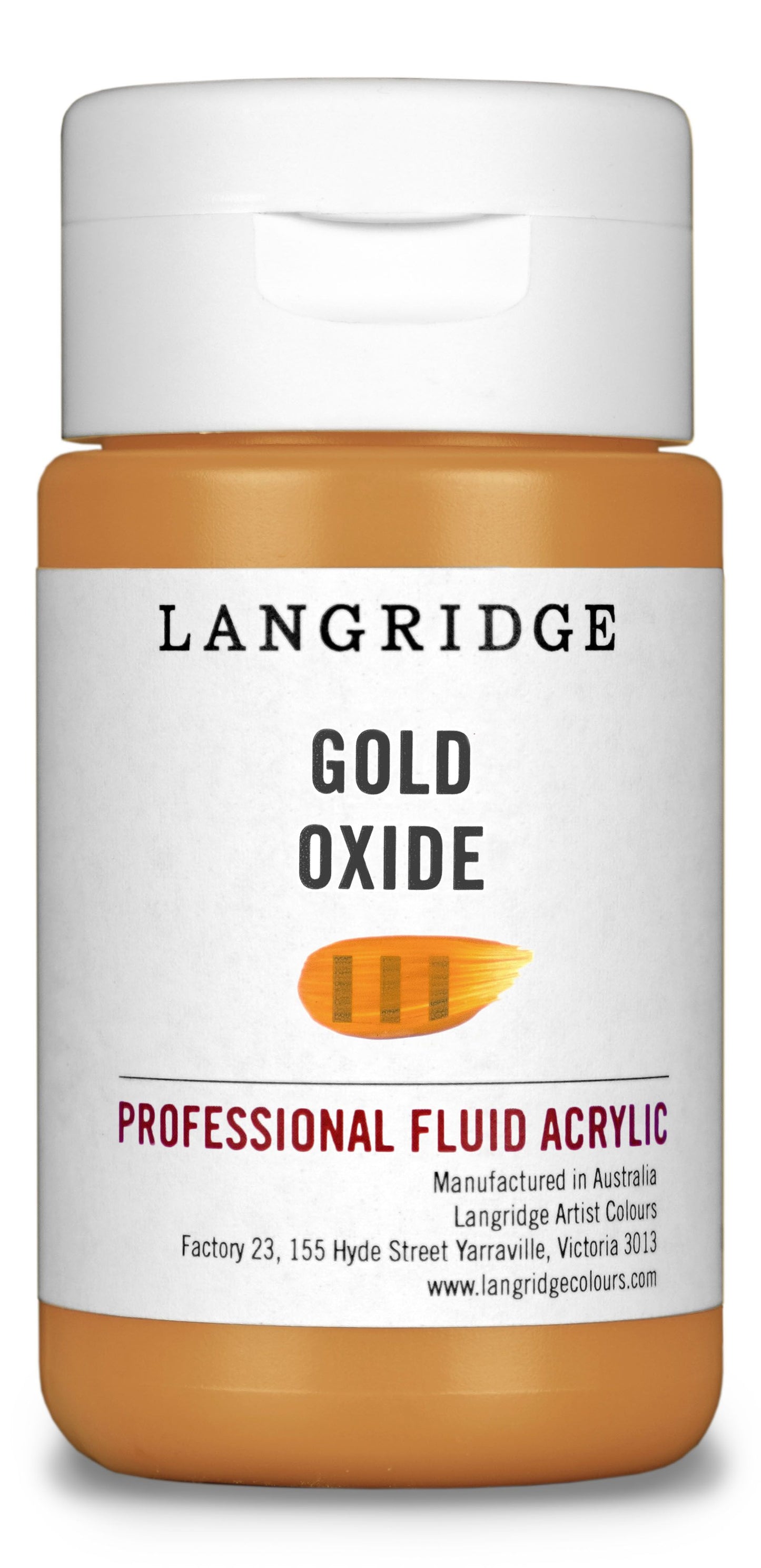 Langridge Fluid Acrylic 125ml Series 1 Gold Oxide