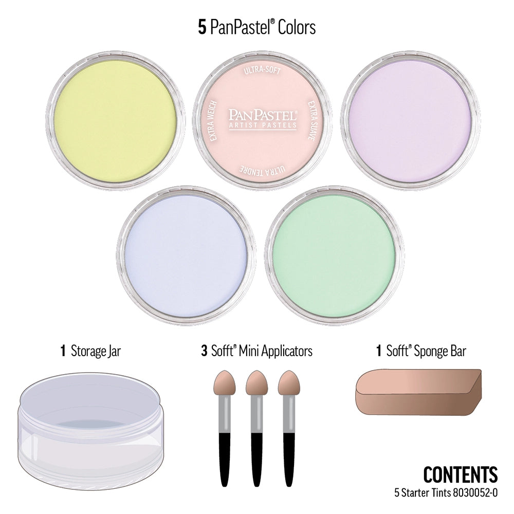 PanPastel 5 Starter Tints 1 Lid Set