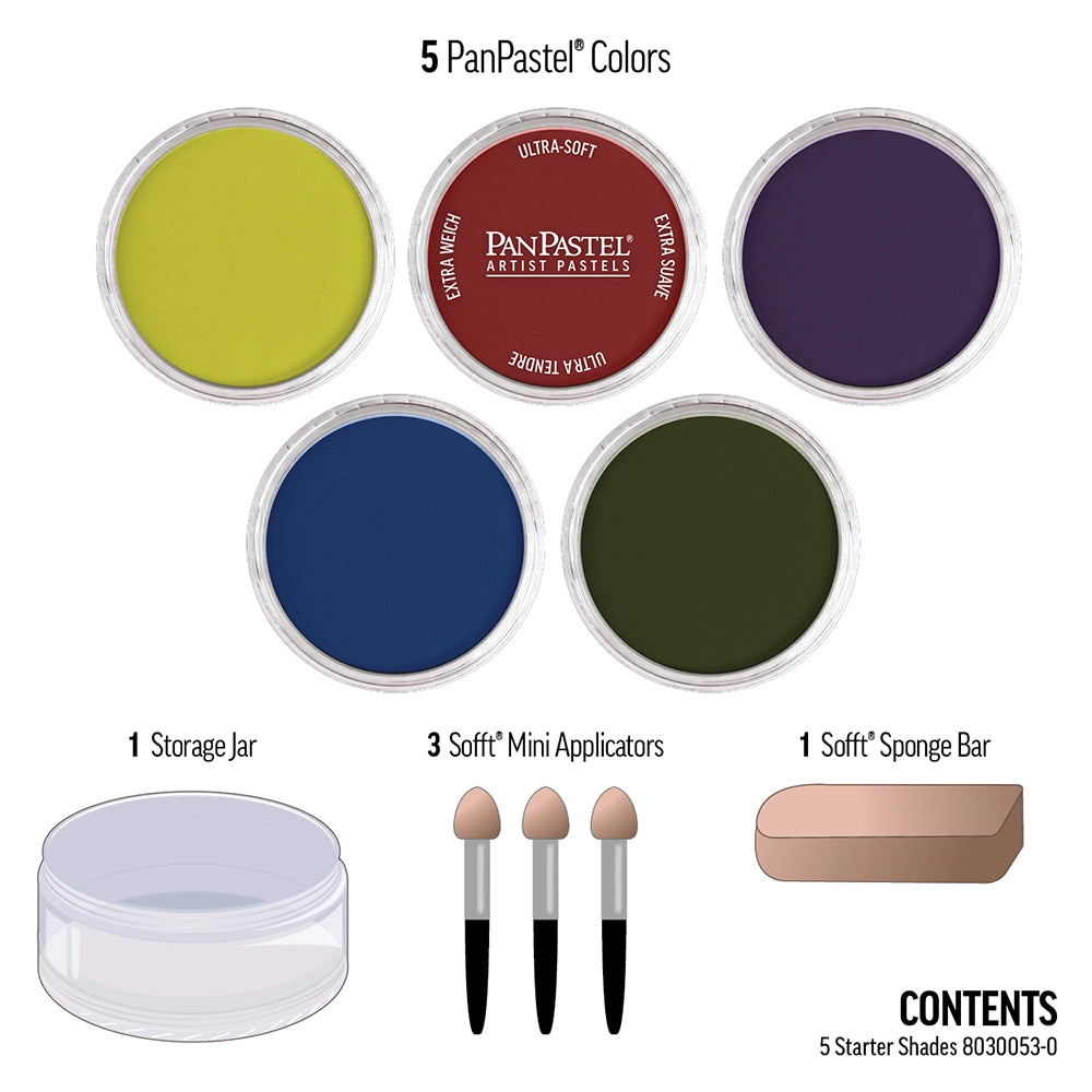 PanPastel 5 Starter Shades 1 Lid Set